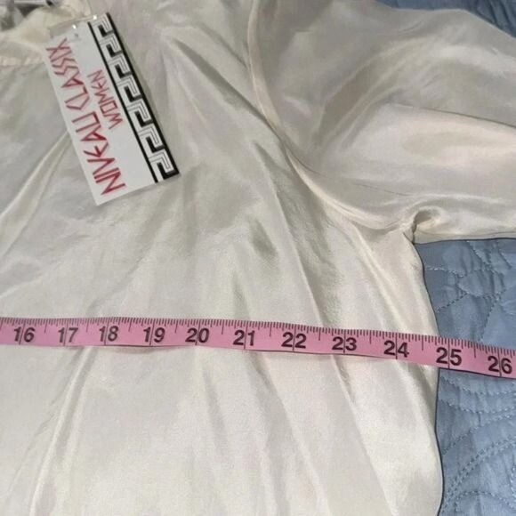 Niveau Classix Womens Silk Blouse Beige 2X - Picture 6 of 7